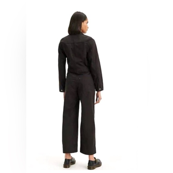 LEVI’S WESTERN JUMPSUIT REVOLVE NWT MED COVERALL ROMPER NWT BLACK FESTIVAL BOHO - Picture 9 of 12